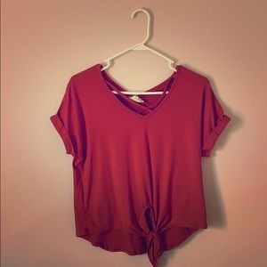 Auburn strap cross over shirt